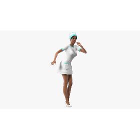 Light Skinned Black Nurse 3D